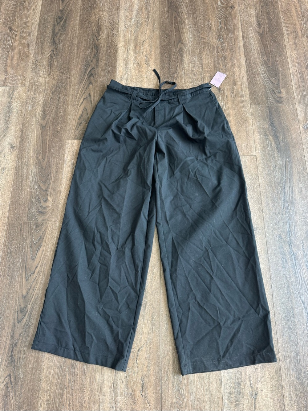 Wild Fable Black Wide-Leg Drawstring Chinos Women’s Size Medium
